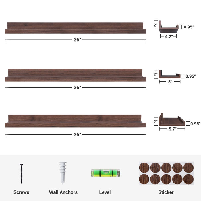 Ebern Designs Floating Shelf for Bathroom,Living Room & Reviews Wayfair